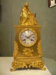 Vuurvergulde bronzen franse pendule